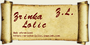 Zrinka Lolić vizit kartica